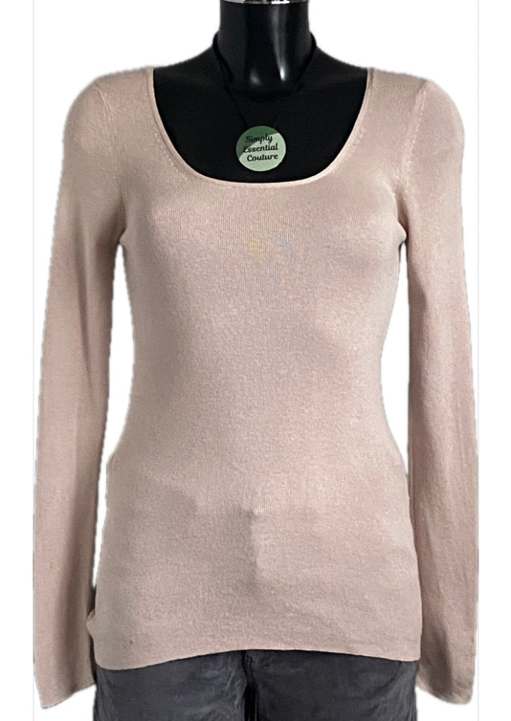Jigsaw Pink Silk Cashmere Jumper - UK M