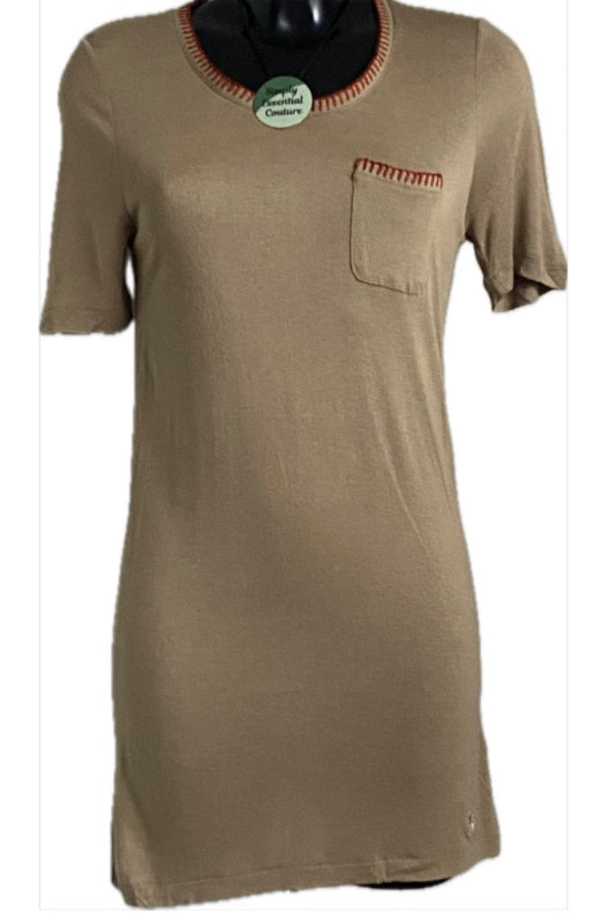 Burberry Brit Long Stone T-Shirt/Dress - UK S