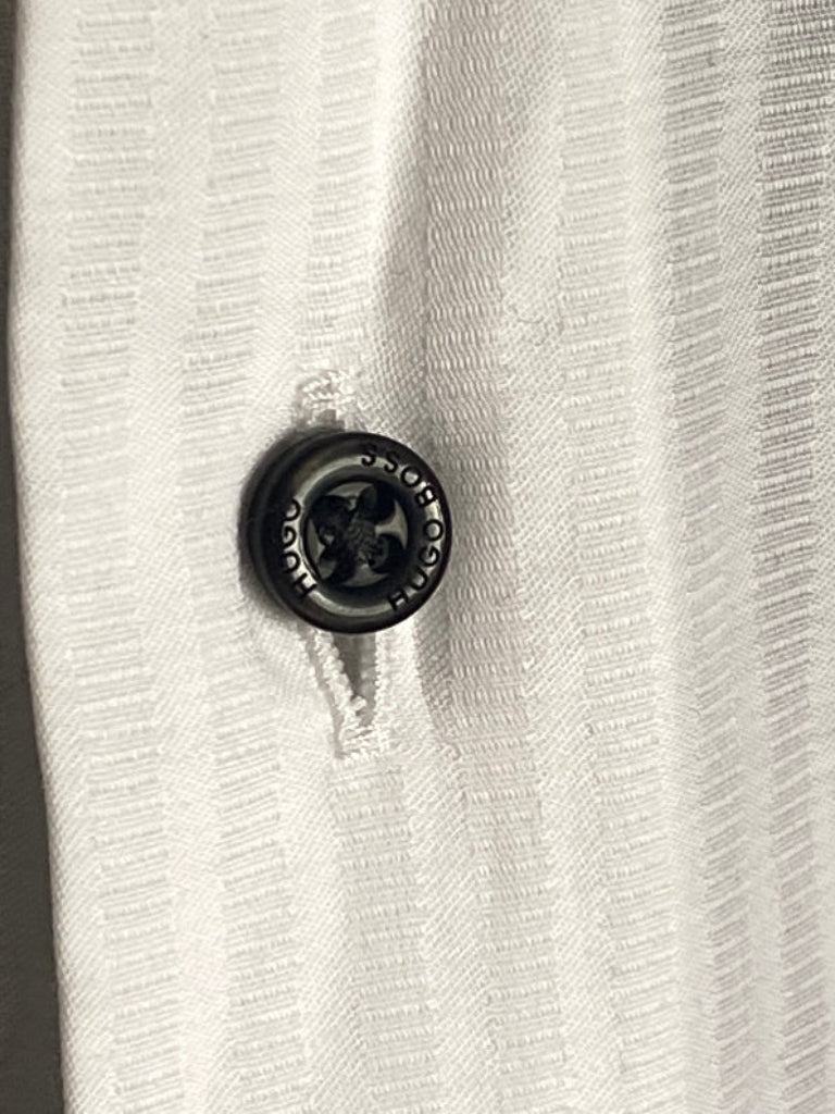 Hugo Boss White Fitted Shirt - Labeled Button
