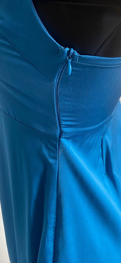 Lola May Royal Blue Satin-Look Dress UK8