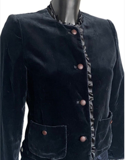 Max Mara Blue Velvet Jacket - UK8