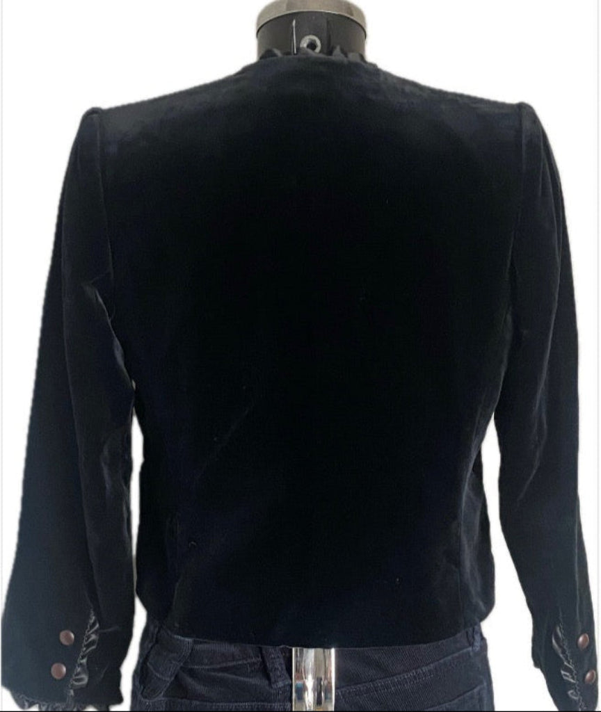 Max Mara Blue Velvet Jacket - UK8