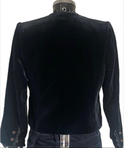Max Mara Blue Velvet Jacket - UK8