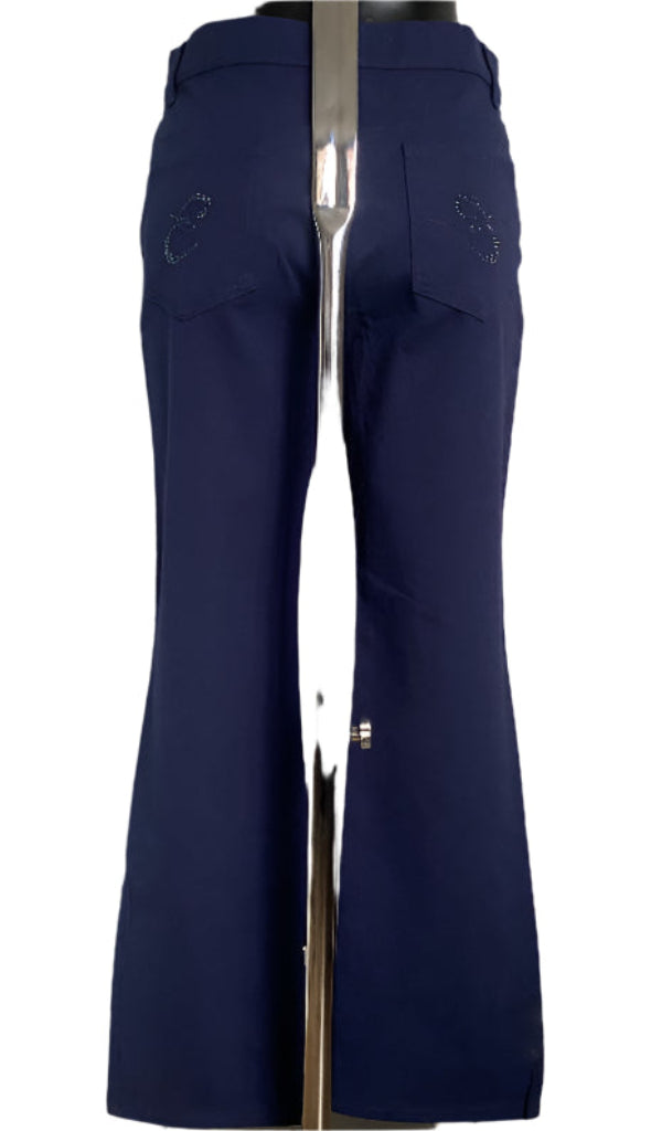 ESCADA Navy Jeans Swarovski - UK10
