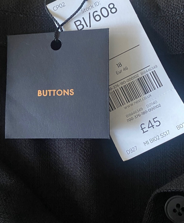 Next Petite Black Dress size UK18 NEW with Tags