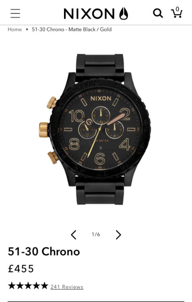 Nixon 51 - 30 Chrono Watch RRP £455