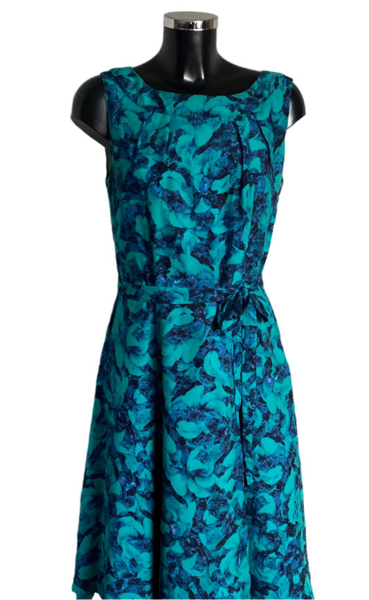 Laura Ashley Turquoise Silk Dress - UK12 