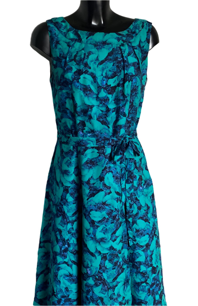 Laura Ashley Turquoise Silk Dress - UK12 