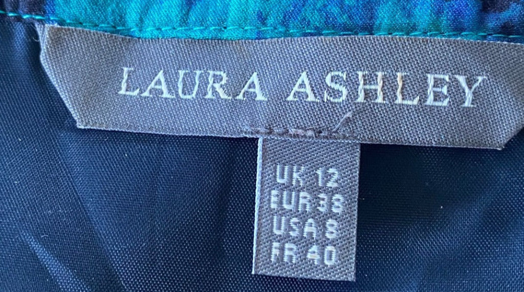 Laura Ashley Turquoise Silk Dress - UK12 