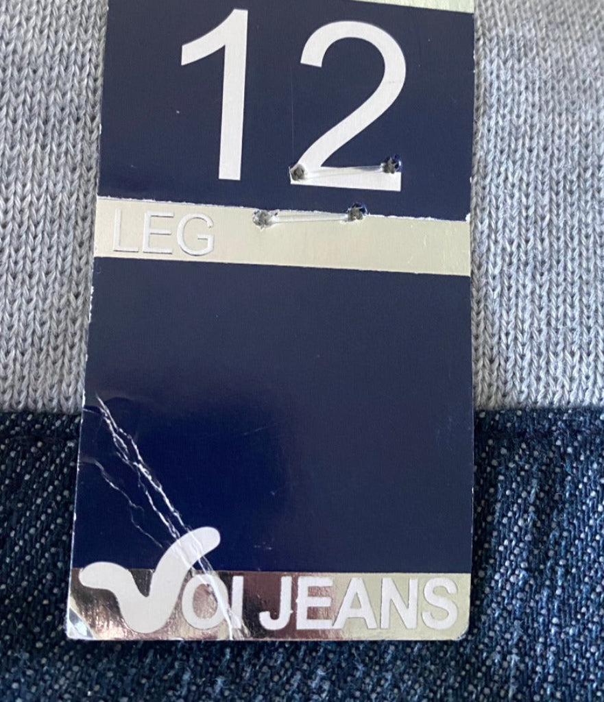 VOI Retro Blue Denim Shorts - Size UK12 