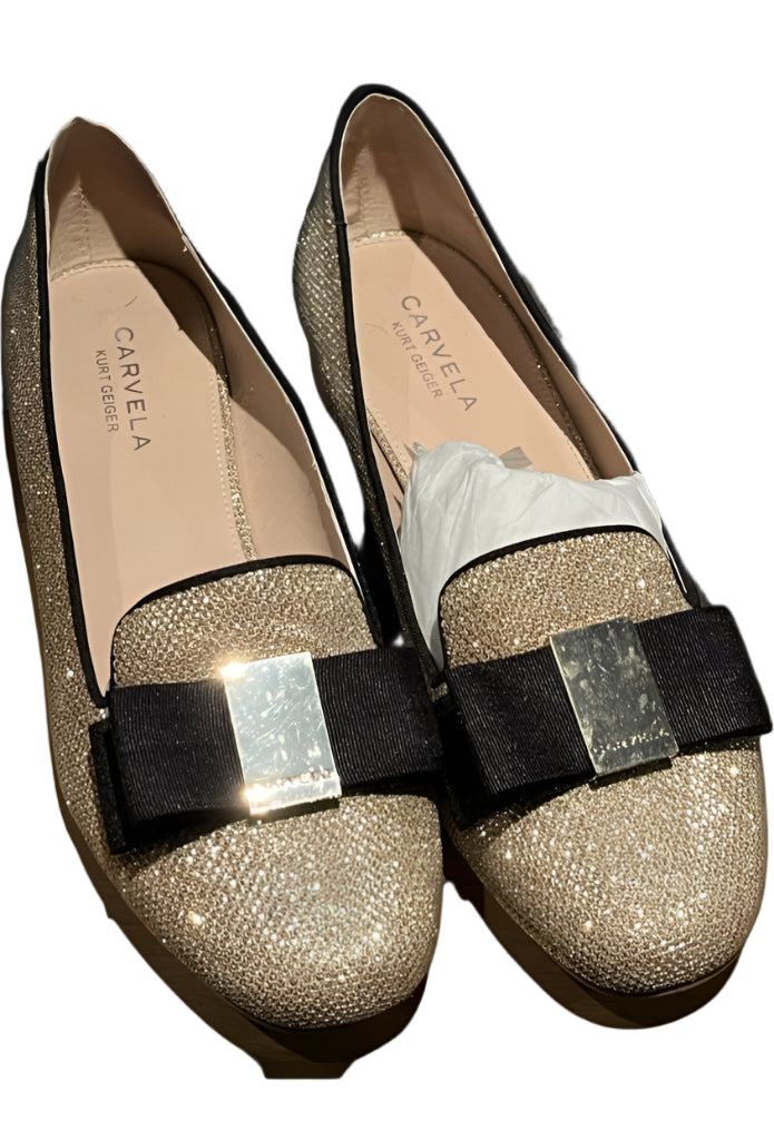 Carvela Gold Sparkle Shoes - Size UK5