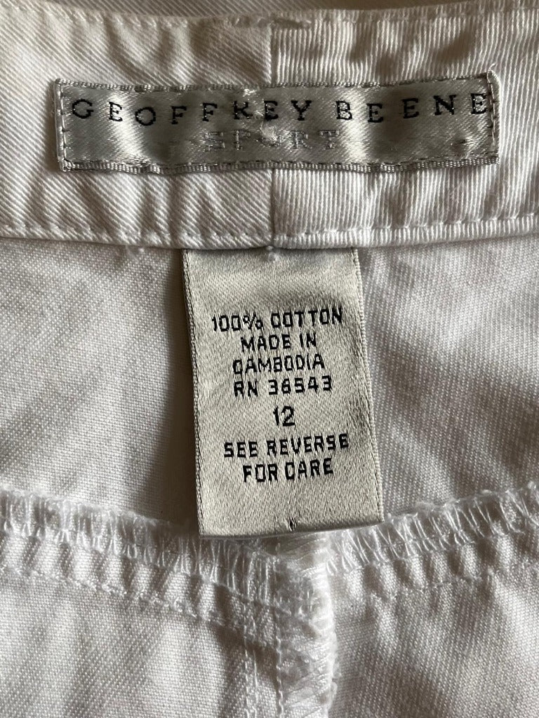 Geoffrey Beene White Trousers - Sze UK12
