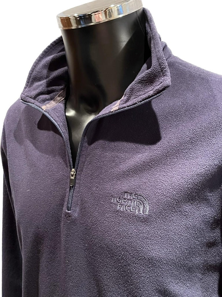 The North Face Navy Fleece - Chest Detail