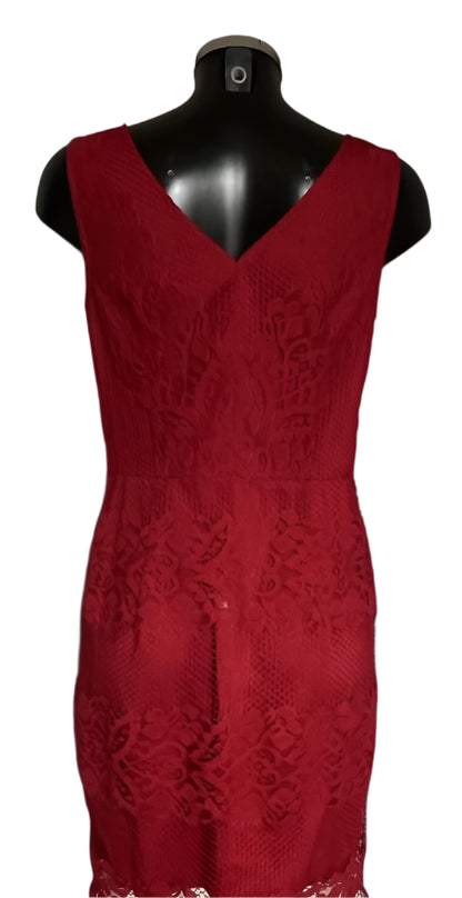 NEXT Red Lace Dress - Size UK10