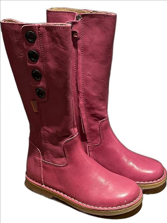 PETASIL Pink Leather Boots - Size UK 13 