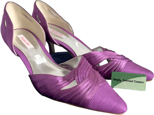 Jacques Vert Lilac Satin Shoes - UK5