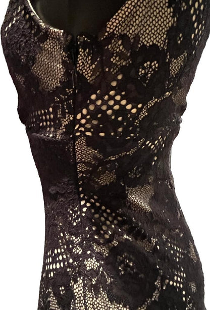 Lipsy Black Lace Dress - Size 10