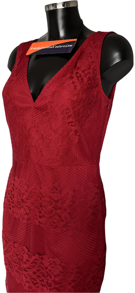 NEXT Red Lace Dress - Size UK10