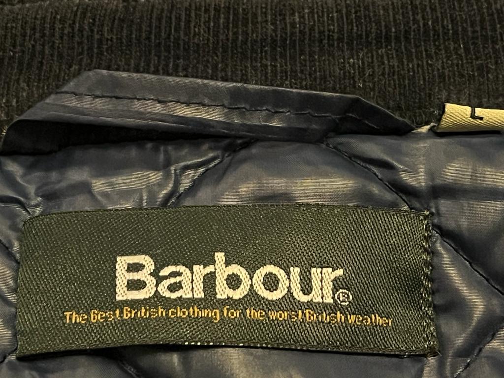 Barbour Navy Quilted Jacket - Label