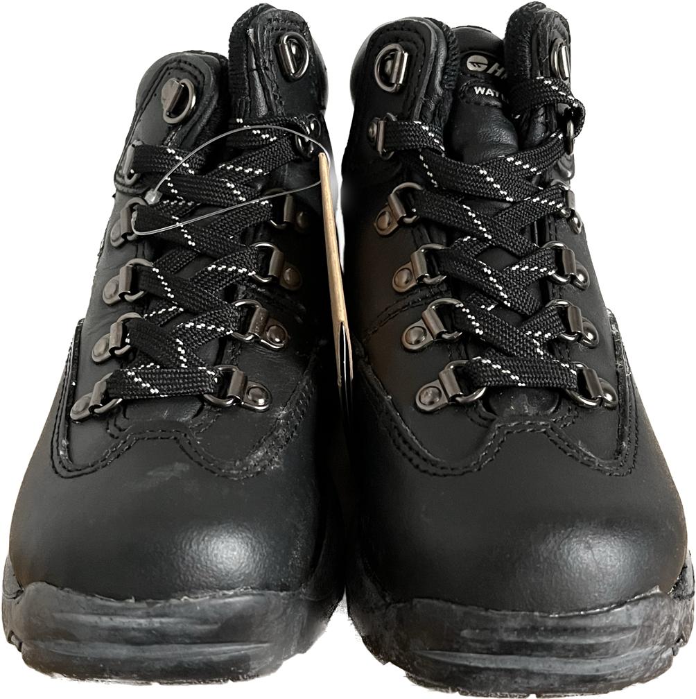 Hi-Tec Black Leather Boots size UK11 Kids  NEW in box