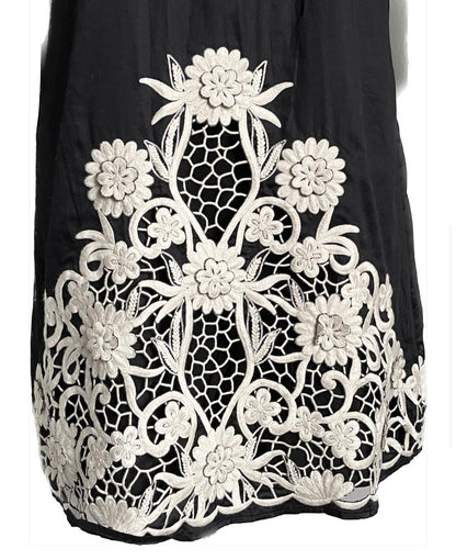 Monsoon Black and White Dress - UK14 - Pre-loved in great condition