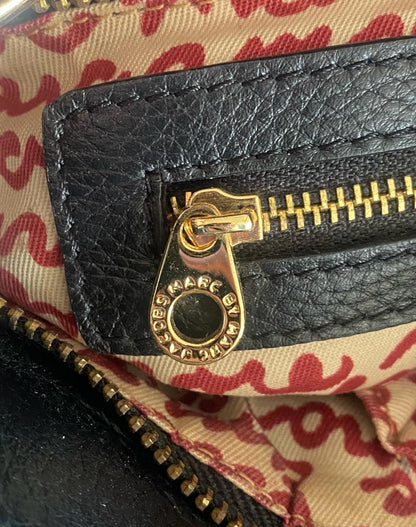 MARC JACOBS Black Leather Wristlet Bag