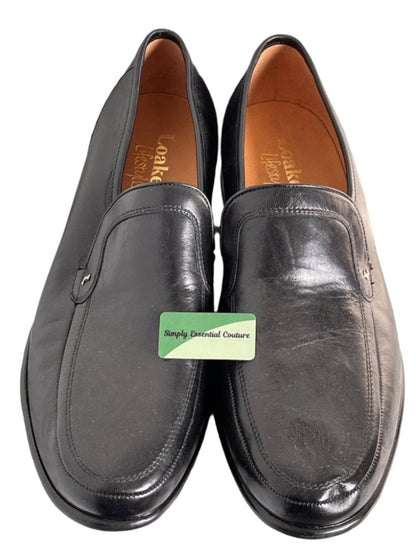 Loake Black Leather Loafers - UK11