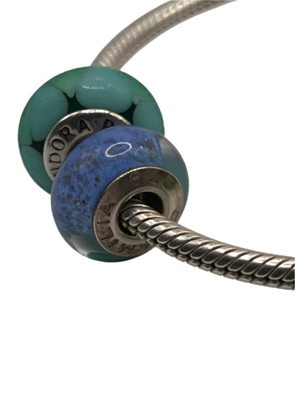Pandora 3 Glass Charm Bracelet