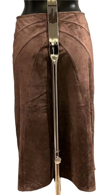 Monsoon Brown Suede Skirt - UK 16