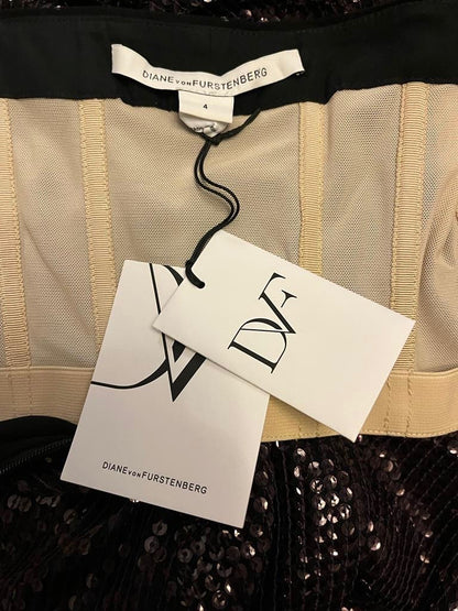 D von F Plum Sequin Dress - New Tags