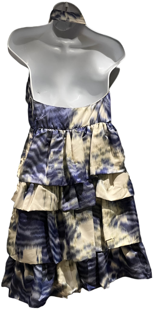 Mulberry Trippy Tiger Ruffle Dress - Back