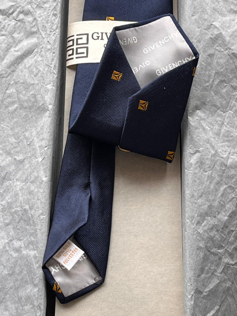 Givenchy Gentleman Navy & Yellow Tie