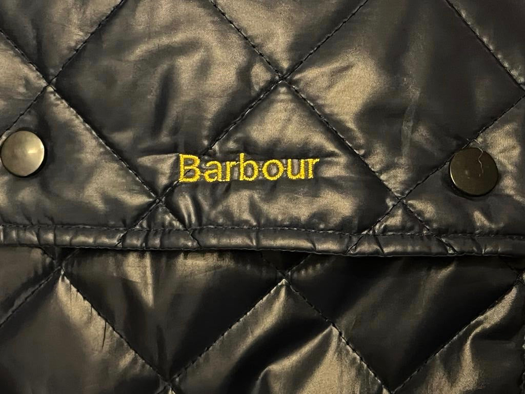 Barbour Navy Quilted Jacket - Embroidery