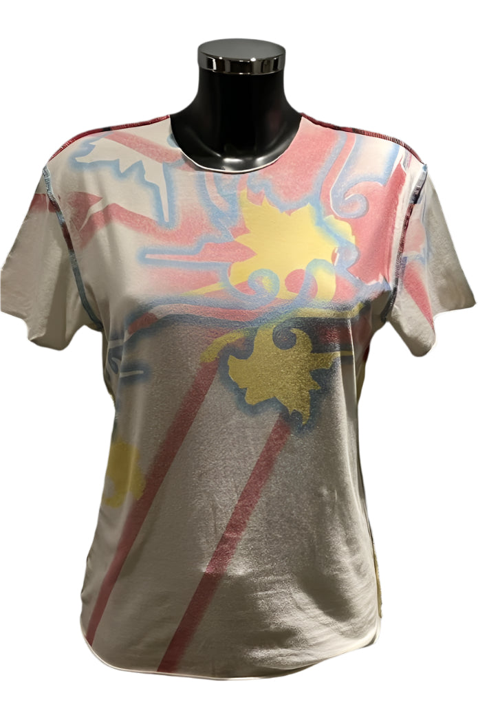 Versace Jeans Couture - Cream Patterned T-shirt