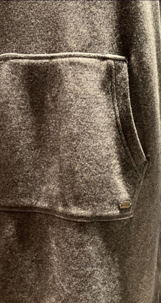 DKNY Grey Hoodie Dress - Size L -  Preloved