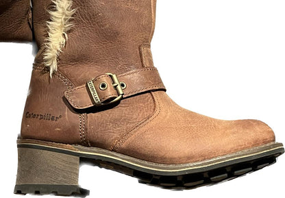 Caterpillar Brown Leather Boots - UK5