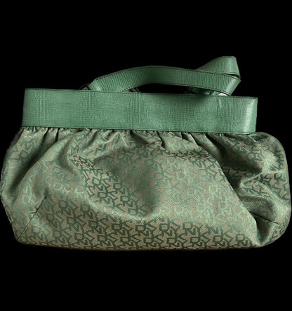 DKNY Green Monogram Bag & Purse - Pre-loved