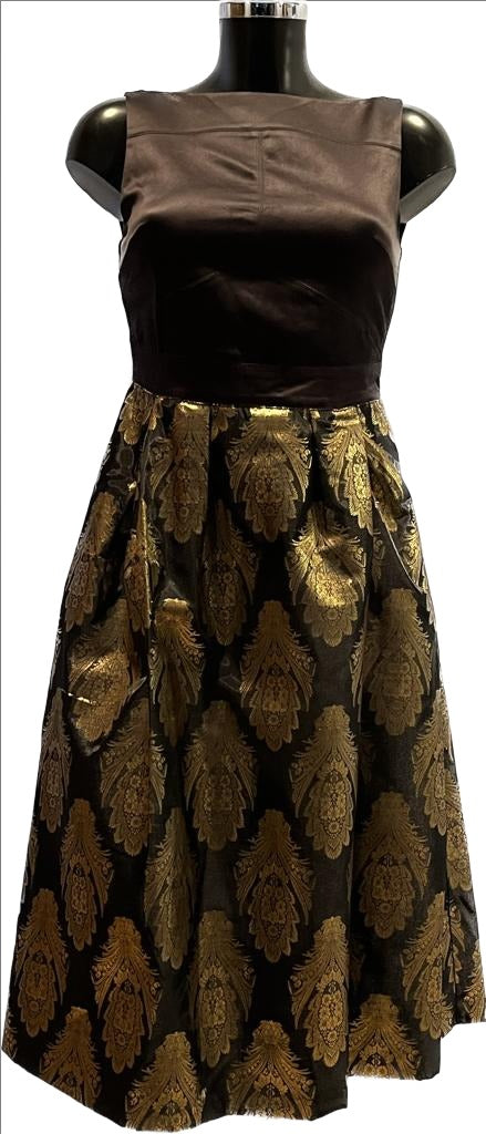 OASIS Black & Gold Dress - UK 8