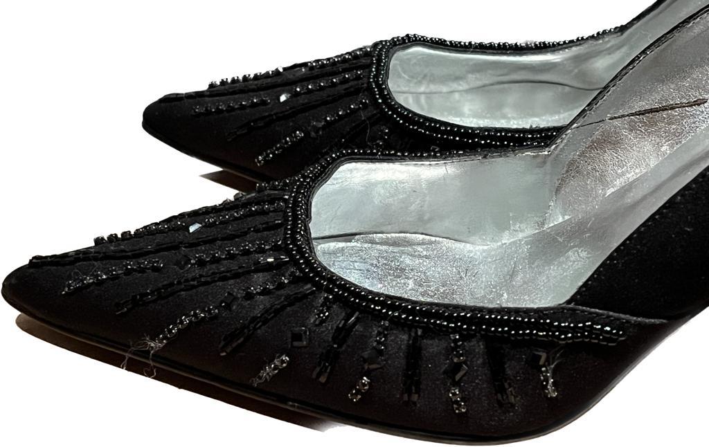 Roland Cartier Black Sequinned Shoes - UK6