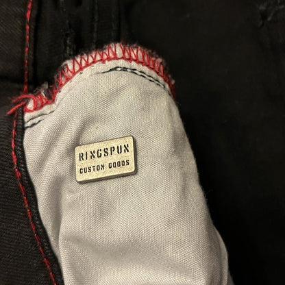 Ringspun Black Jean W34 - Metal Badge