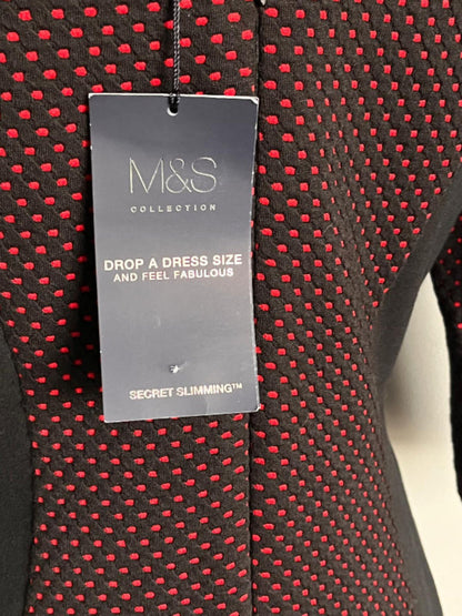 M&S Red and Black Dress - UK14