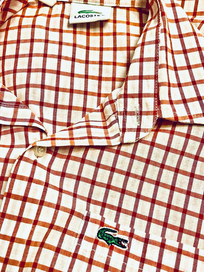 LACOSTE Boys Check Shirt  - Age 10yrs