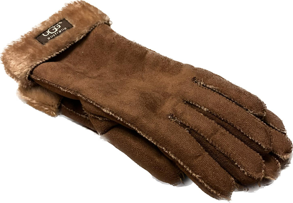 UGG Chestnut Brown Turn Cuff Gloves