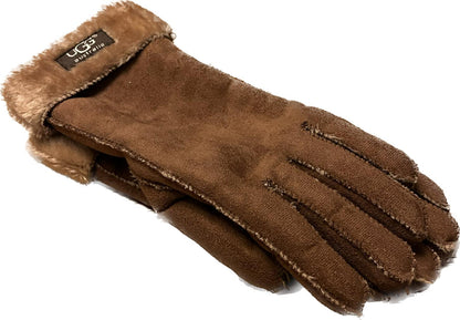 UGG Chestnut Brown Turn Cuff Gloves