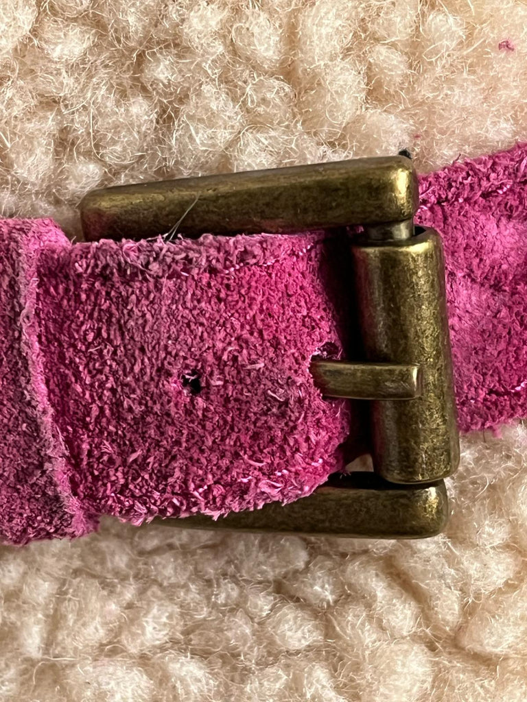 UGG Pink Suede Boots Buckle