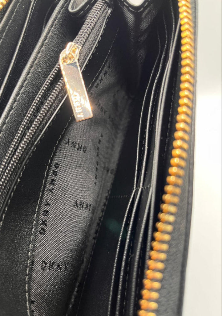 DKNY Black Leather Purse - Lining