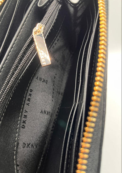 DKNY Black Leather Purse - Lining