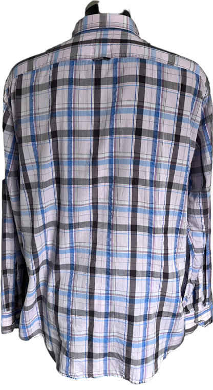 Boss Orange Lilac Check Shirt - Rear