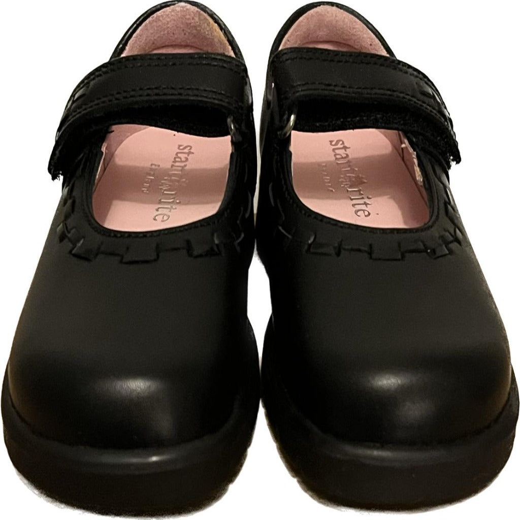 Start-Rite Girl's Bolero Black Leather Shoes size UK6F  NEW in Box