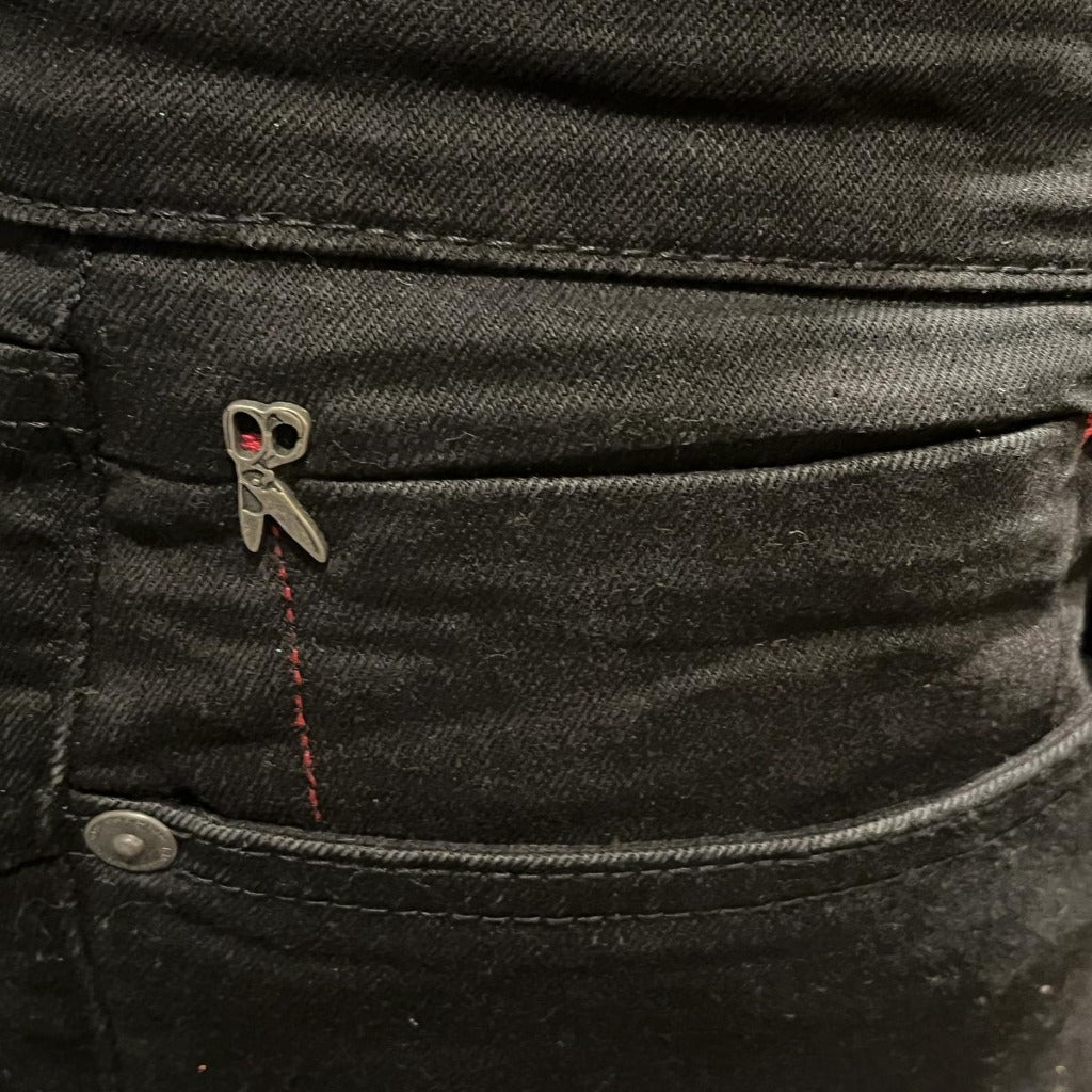 Ringspun Black Jean W34 - Scissor Badge Icon
